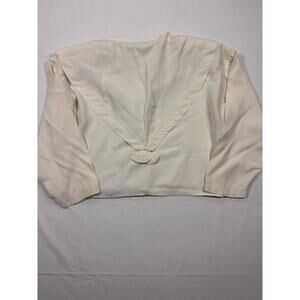 Women's Vintage Cropped Sailor Shirt Cream Size Small